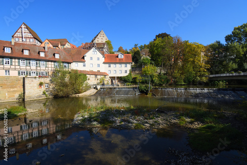 Schwäbisch Hall,Baden-Württemberg, Deutschland : Altstadt am Kocherufer