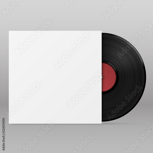 vinyl paper envelope, template design element, Vector illustration