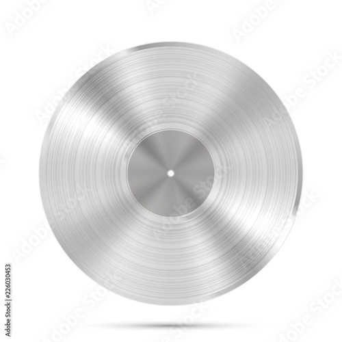 LP platinum Record icon, Gramophone music object