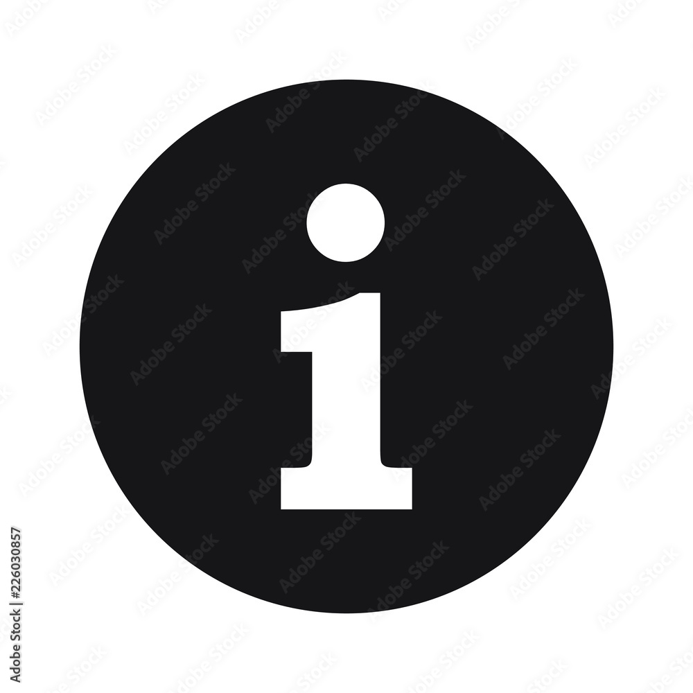 Information sign icon, info icon, letter i vector illustration Information sign icon, info icon, letter i vector illustration