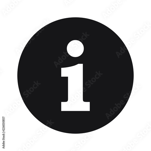 Information sign icon, info icon, letter i vector illustration