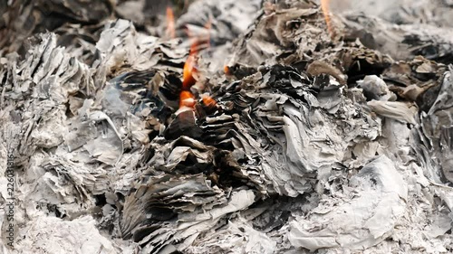 Books were Burned until Ashes White , Camera from Right to Left