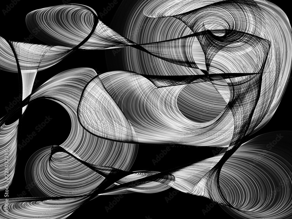 Obraz premium Abstrakcjonistyczny czarny i biały tło