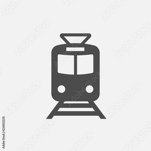Subway icon. Metro sign. Train symbol. icon isolated on white background. Vector illustration.
