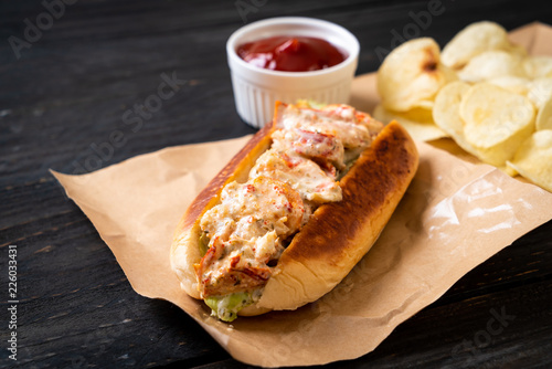 homemade lobster roll photo