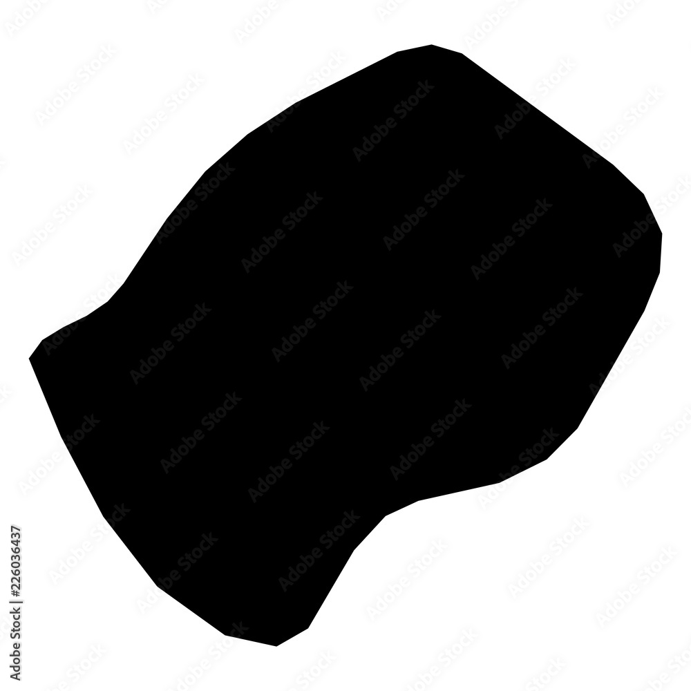 Lesotho - solid black silhouette map of country area. Simple flat vector illustration. Lesotho - solid black silhouette map of country area. Simple flat vector illustration.
