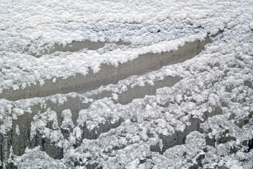 Plastic greenhouse covered with snow. Plastic greenhouse covered with snow.