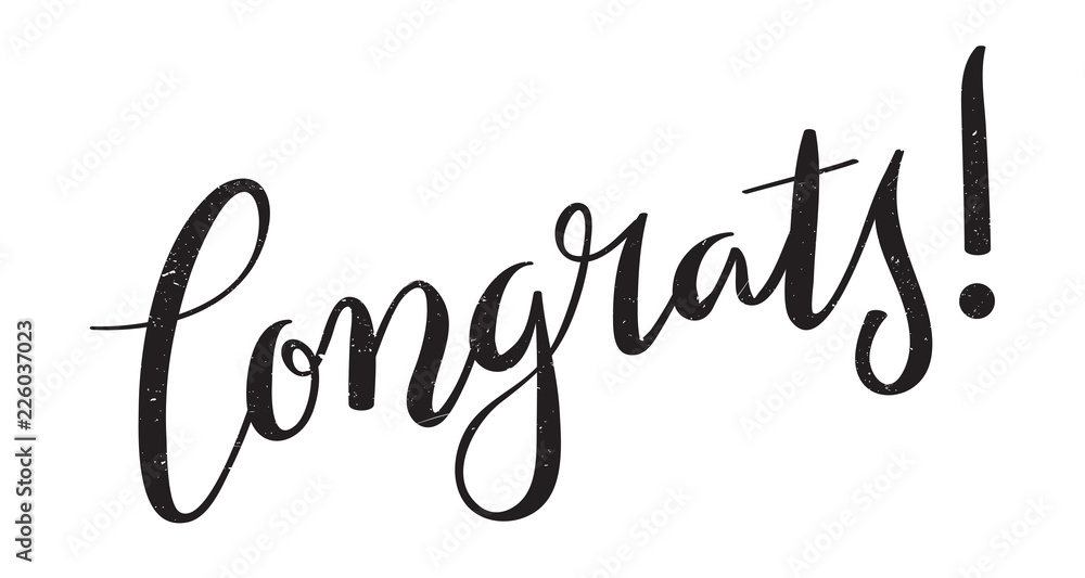 CONGRATS! Brush calligraphy banner CONGRATS! Brush calligraphy banner