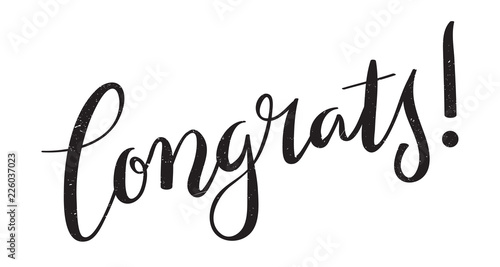 CONGRATS! Brush calligraphy banner