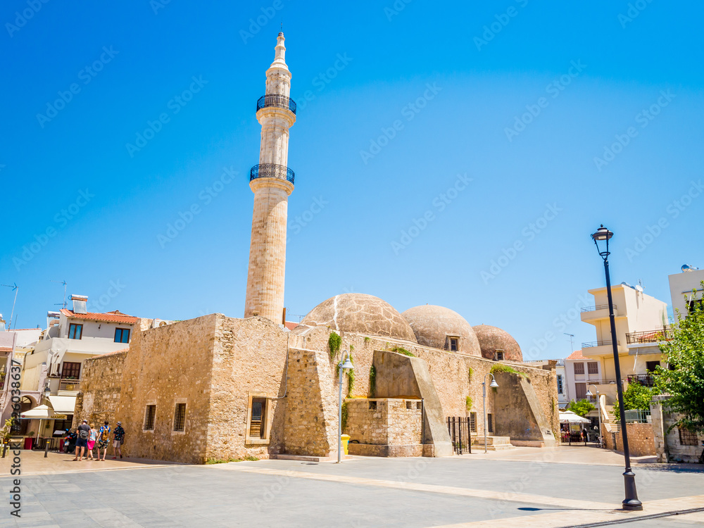 Fototapeta premium The Neratzes Mosque square, Rethymno, Crete, Greece