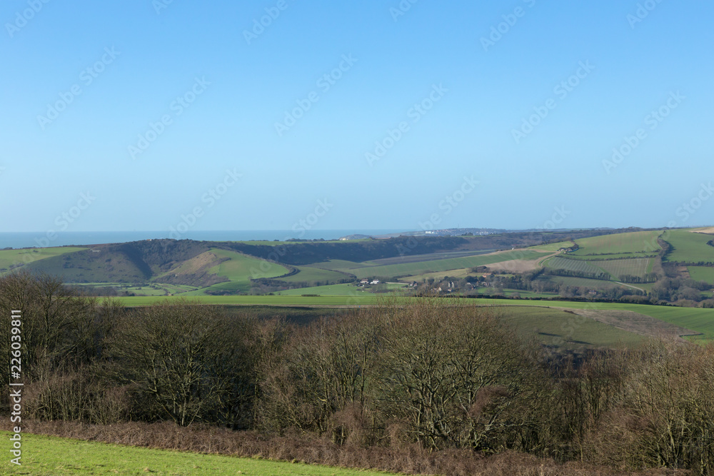Landscape view over the South Downs, Sussex