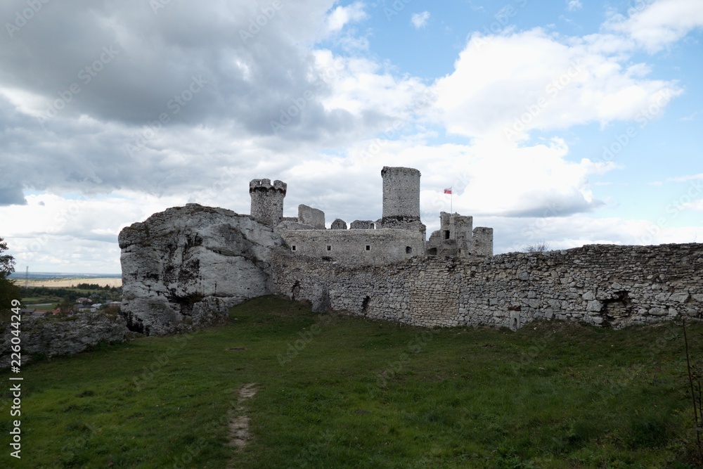 historical medieval castle Ogrodzieniec in southern poland