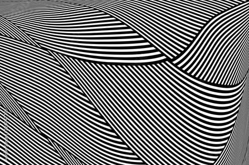 Abstract op art pattern. Lines texture.