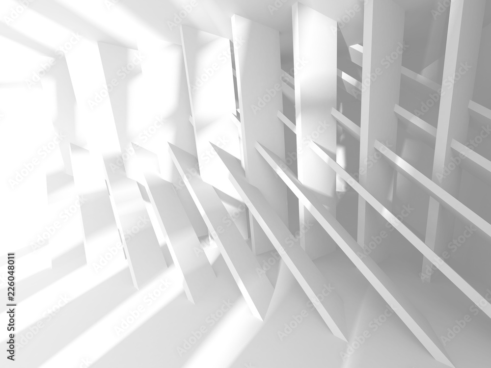 Abstract Modern White Architecture Background