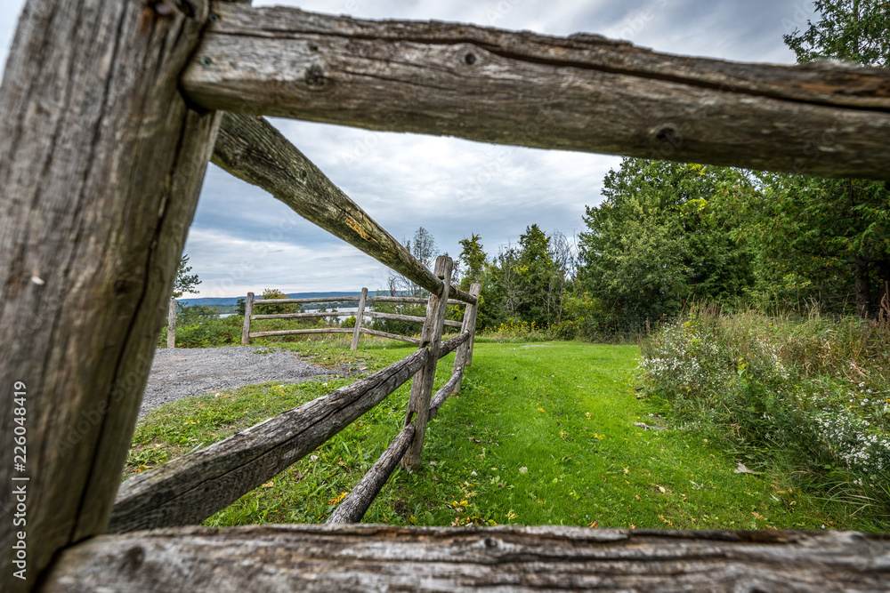 Old wooden fence in the country Old wooden fence in the country