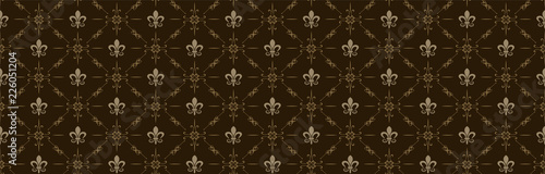 Seamless vector Royal pattern background. The repetition of dark pattern texture. Vector image.