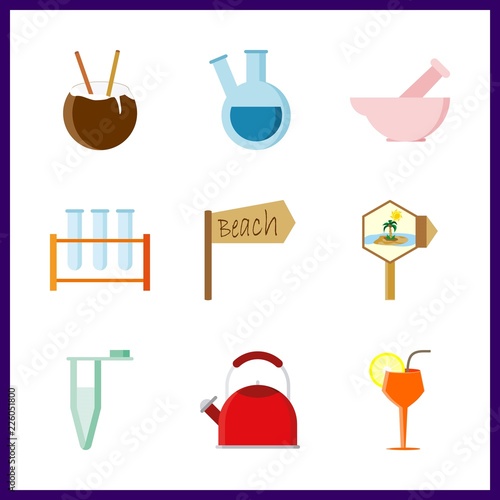 preparation icons set. treatment, gloss, red and medical graphic works