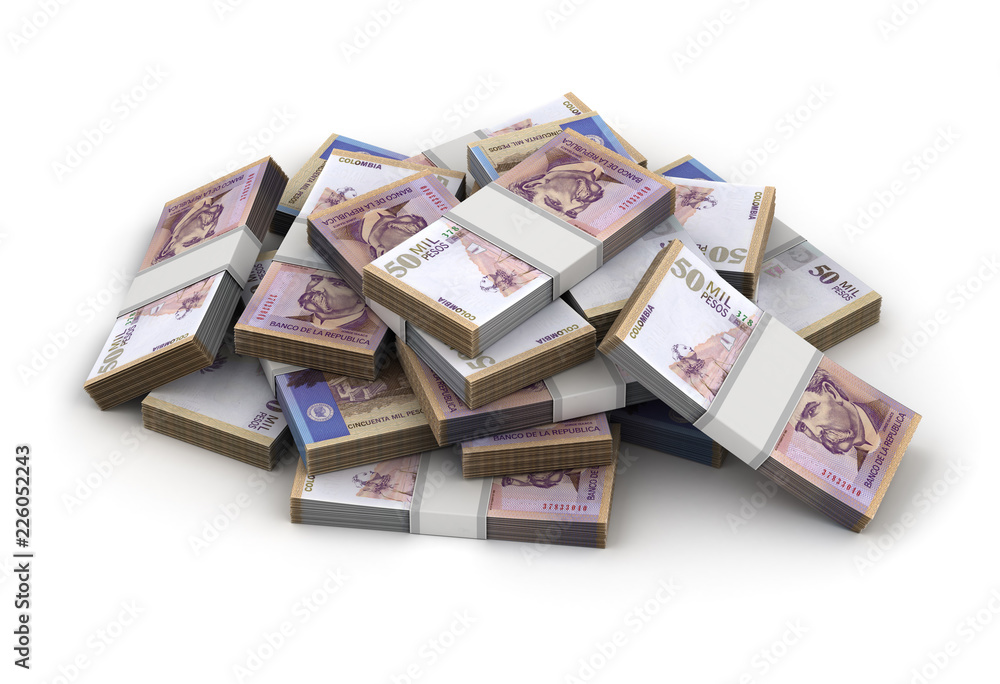 Stack of Colombian Pesos Stack of Colombian Pesos