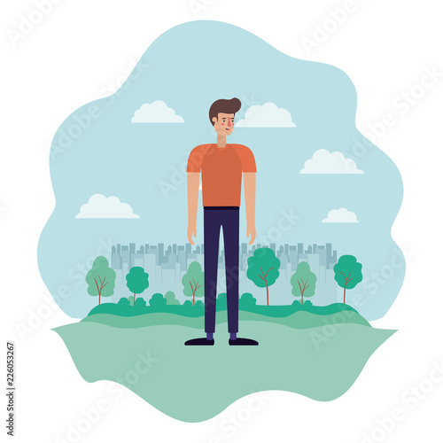 young man on the camp avatar character
