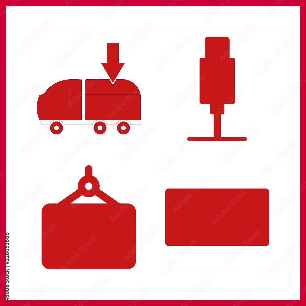 Fototapeta premium port icons set. connector, haber, technology and transport graphic works