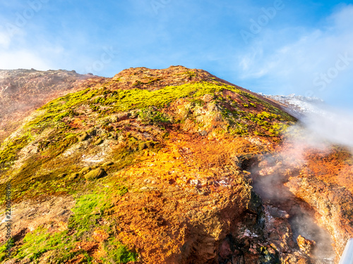 Heat stream in Deildartunguhver hot spring, Iceland