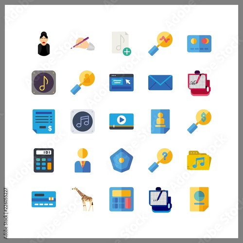 25 laptop icon. Vector illustration laptop set. curriculum and online shop icons for laptop works