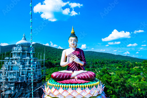 Beautiful Buddha statue in Asorm Phrom Thada Budtha Sathan photo