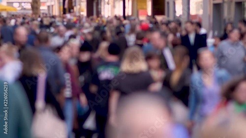 Wallpaper Mural Anonymous Crowd Of People Walking Cologne City Street In Slow Motion Torontodigital.ca