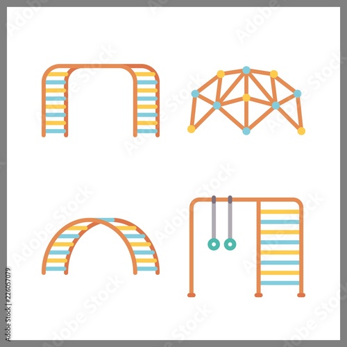 4 damage icon. Vector illustration damage set. net climber and net climbers icons for damage works