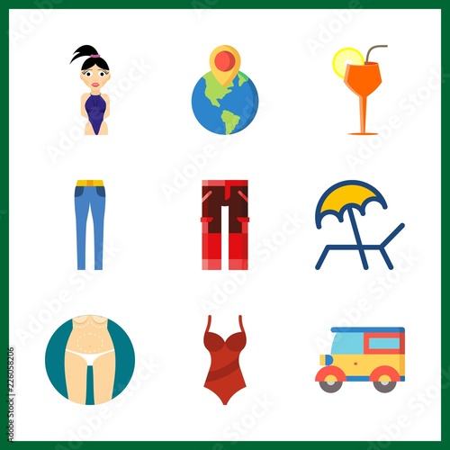 9 lifestyle icons set