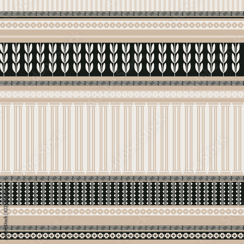 Seamless pattern in antique style with columns
