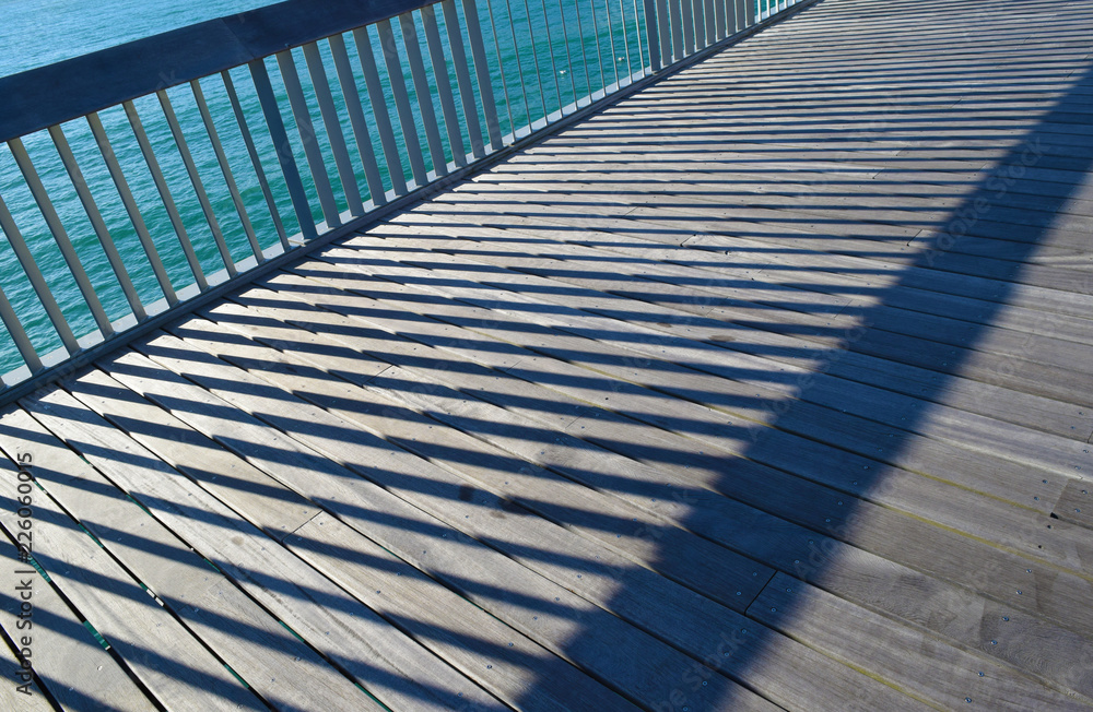 Fototapeta premium Wooden Pier Decking Structure Angles