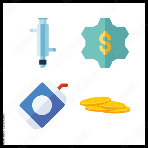 closeup icons set. pennies close up, reflection, banking and currency graphic works