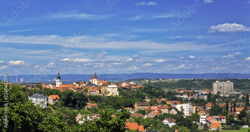 Panorama of Zatec town in summer. Czech Republic.
