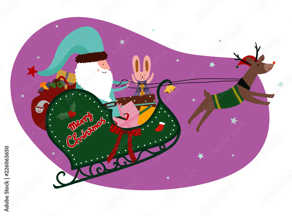 Fototapeta premium Christmas sled
