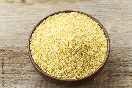 Canvas Print a plate of croup of millet