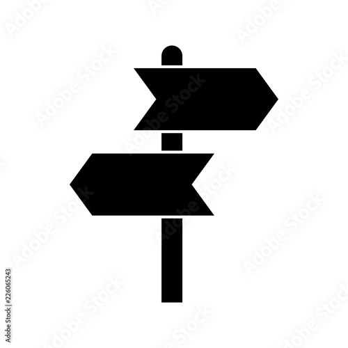 Signpost vector icon, Modern flat sign isolated on white background 