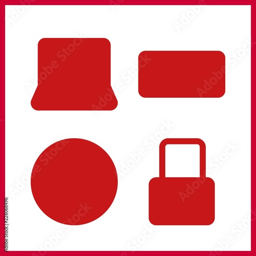 internet icon. padlock and laptop vector icons in internet set. Use this illustration for internet works.