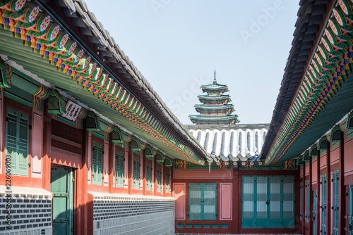 Winter of Gyeongbok Palace in Korea