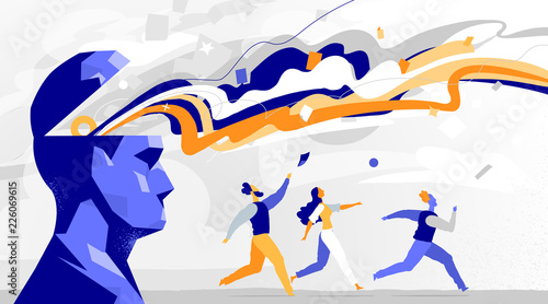 Some guys are running toward the idea flow