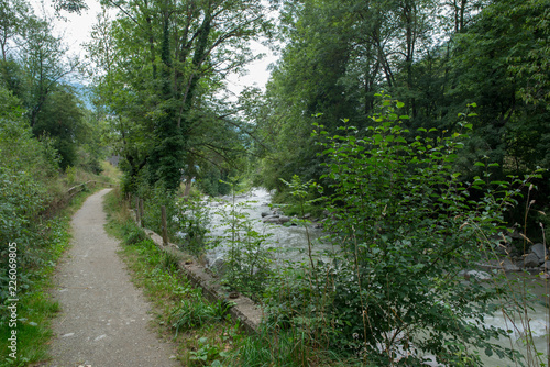 River in the valley of aran next to vielha