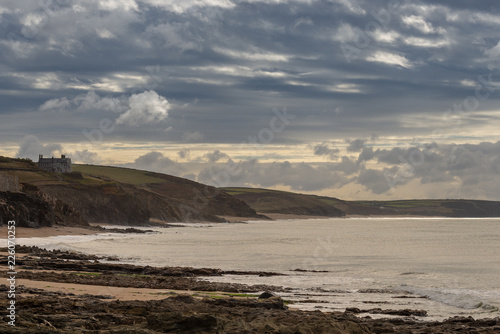 Coastline of south Cornwall looking from Porthleven towards Helston