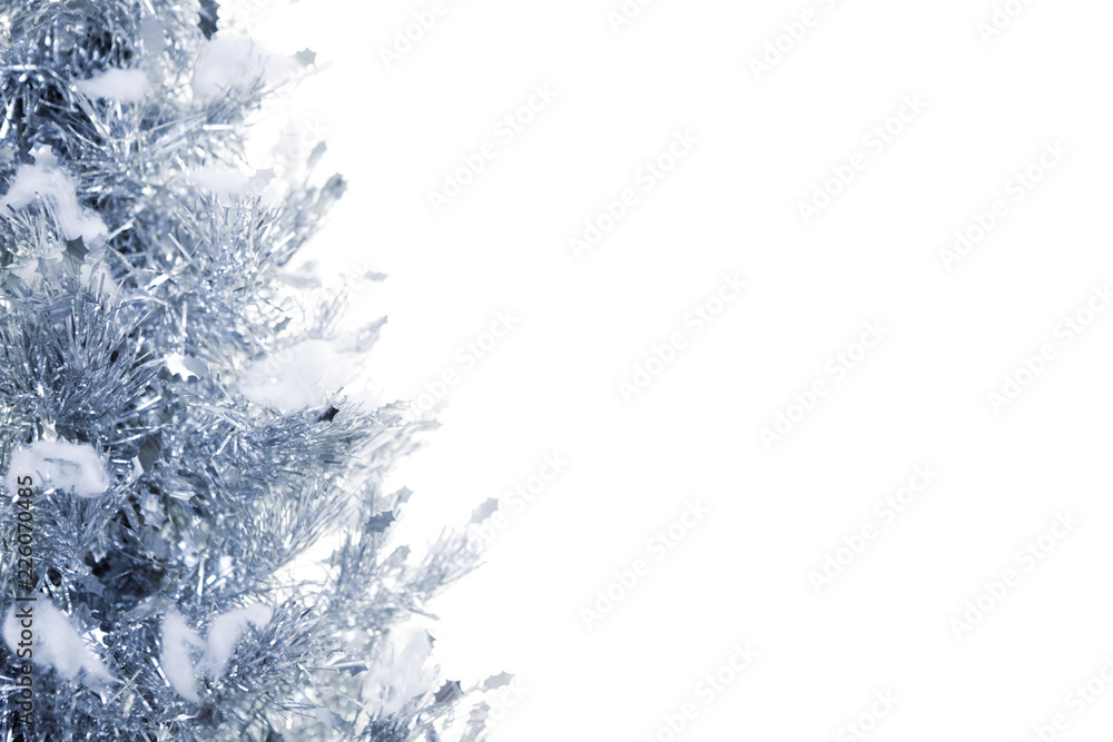 Wintery, Shiny Silver Christmas Tree