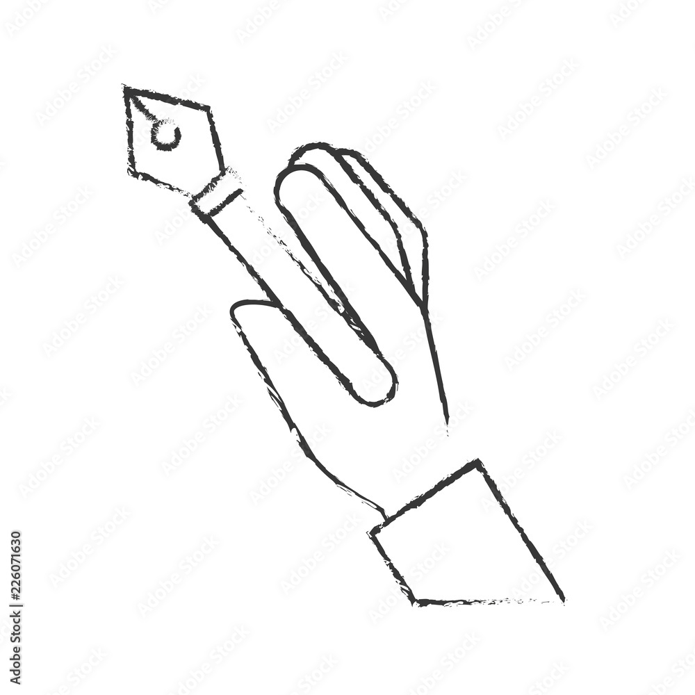 hand holding fountain pen supply design hand holding fountain pen supply design