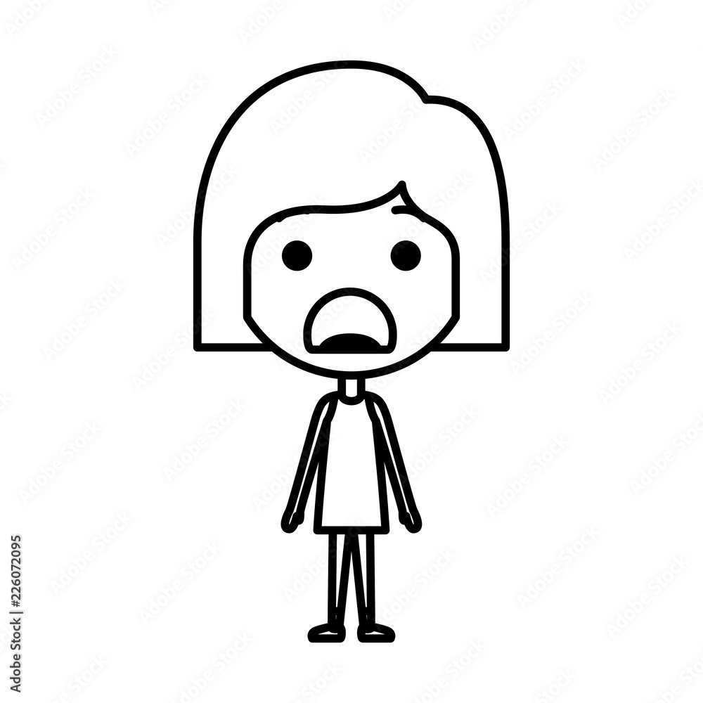 cartoon woman furious kawaii character cartoon woman furious kawaii character