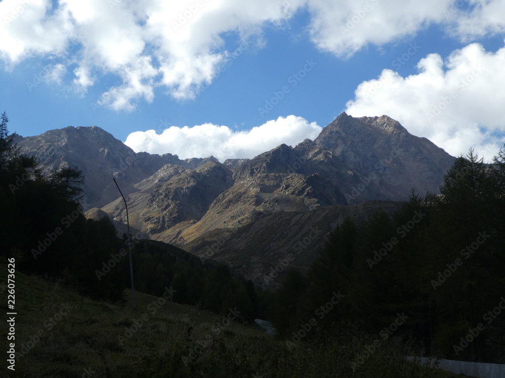 Obraz premium summit rock panorama landscape of the mountains in south tyol italy europe 