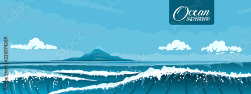 Seascape with a small island