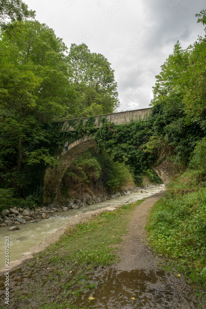 River in the valley of aran next to vielha