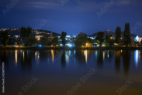 Vltava river at night