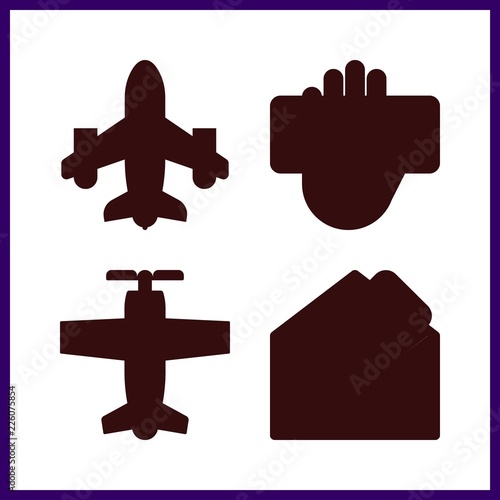 airline icon. airplane and plane vector icons in airline set. Use this illustration for airline works. photo